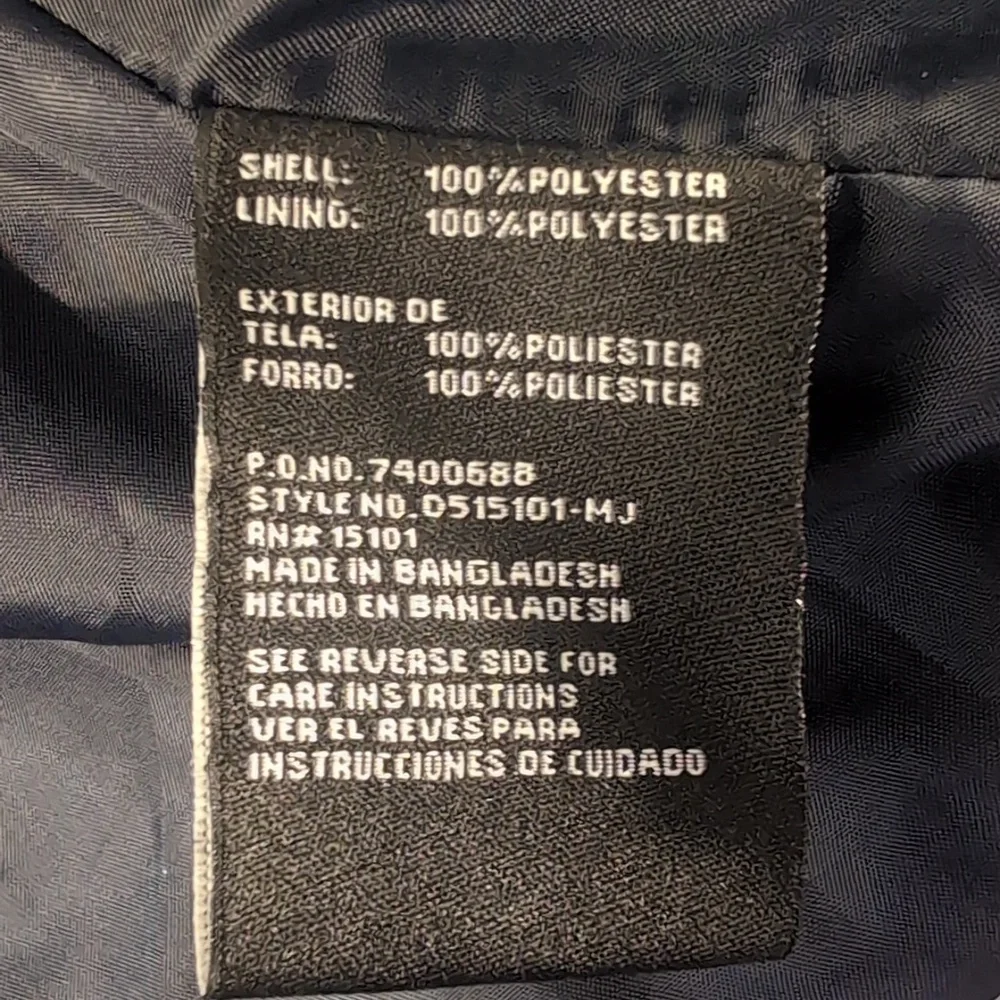Intl Details Blue Jacket with Green Accents - Size Medium - Lightweight Outerwea